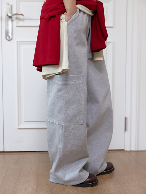 BIG POCKET JOGGER PANTS - GREY