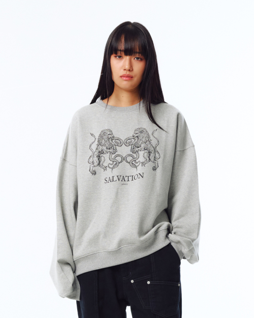 Salvation Lion Sweatshirt/Melange Grey