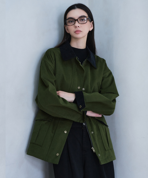 Вельветовая куртка из хлопка Khaki