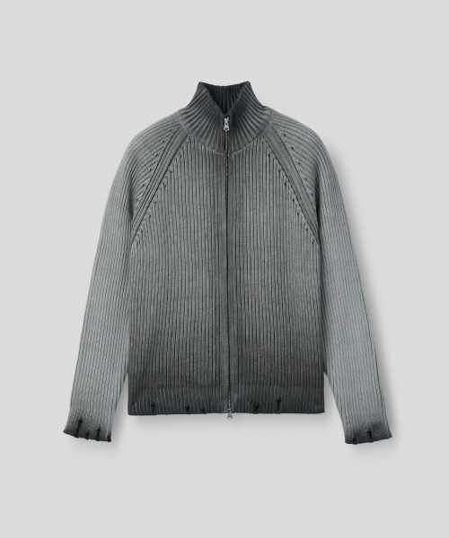 MUSK ZIP-UP KNIT (BLACK)