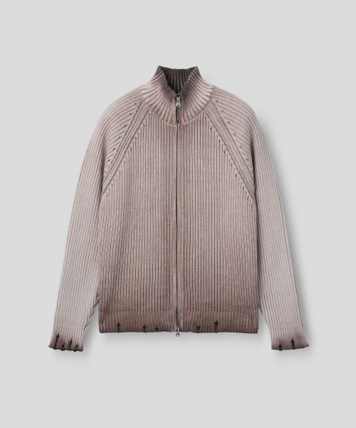 MUSK ZIP-UP KNIT (BROWN)