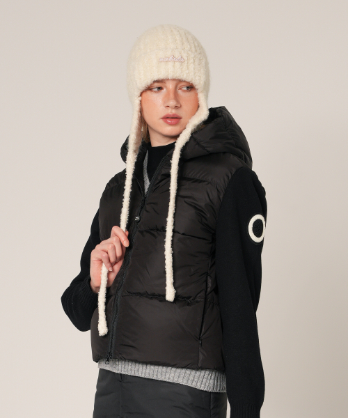 Пуховик с капюшоном Heather Duck Down BLACK