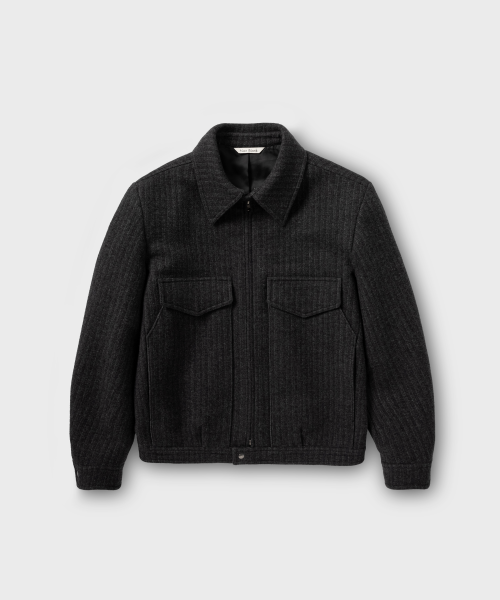 Шерстяной жакет в полоску_GREY STRIPE
