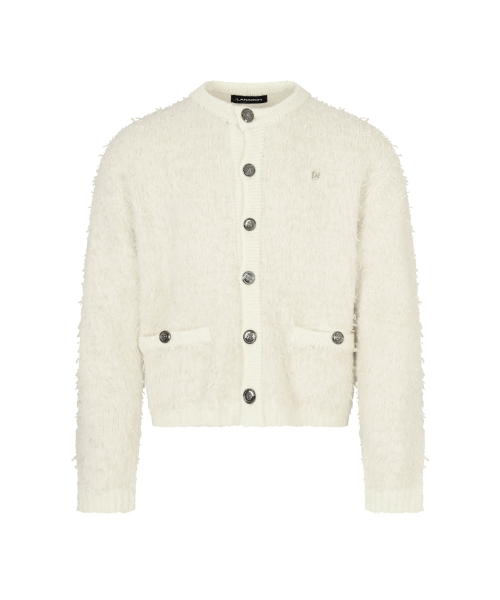 [0082] Alpaca Tweed Cardigan - Ivory