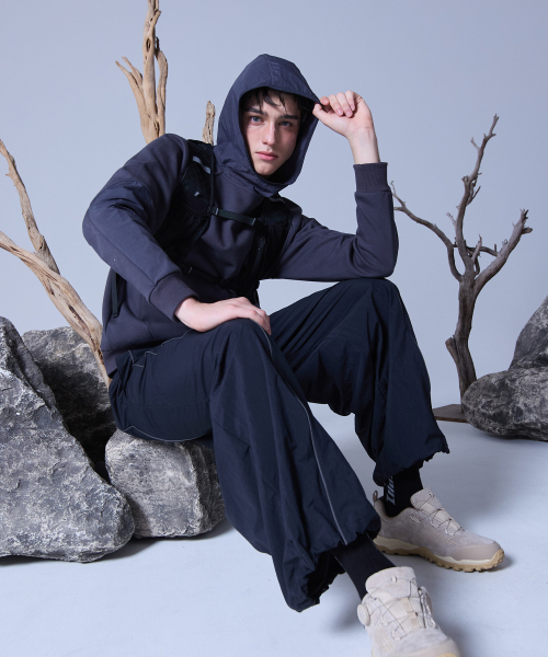 Худи из смесового трикотажа (Dark Grey)