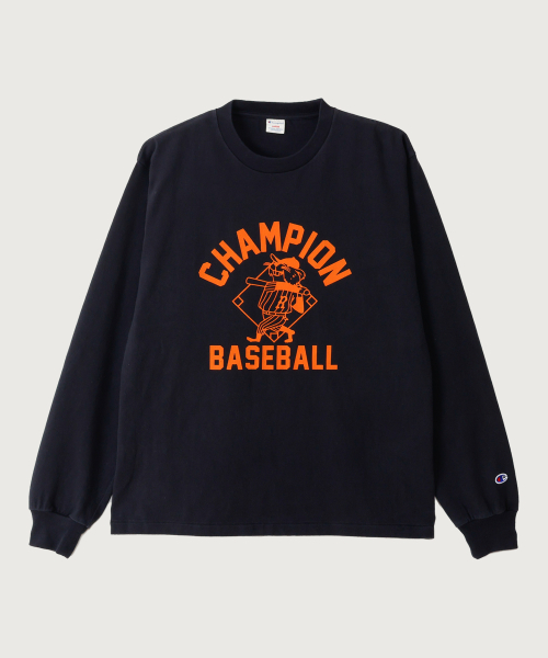 BASEBALL 레귤러핏 롱슬리브 티셔츠 Black
