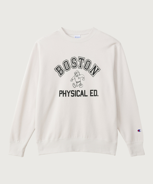 BOSTON 레귤러핏 크루넥 스웨트셔츠 Off White