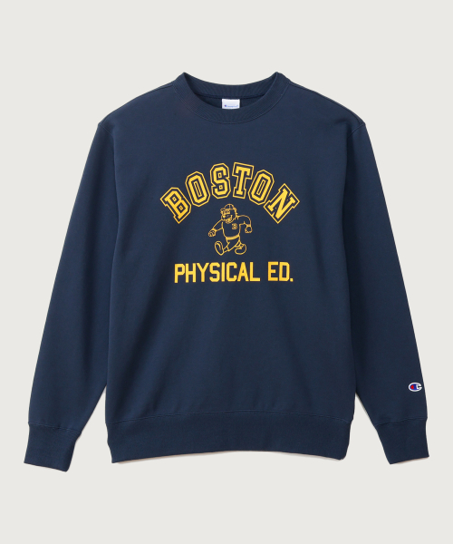 BOSTON 레귤러핏 크루넥 스웨트셔츠 Navy