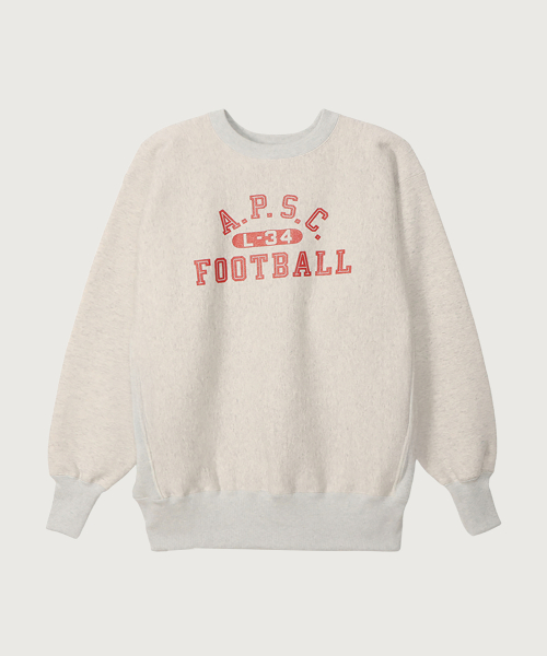 [True To Archives] 2ND APSC 기모 스웨트셔츠 S.Grey x Maroon