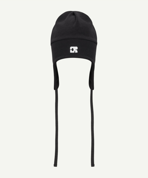 CR EMBLEM FLEECE EARFLAP_BLACK