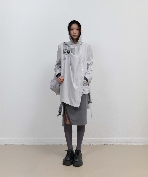 Draped Field Parka / Grey