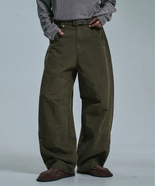Technical Washed Брюки из хлопка - Khaki