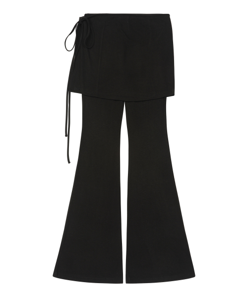 W) SOFT FLARE PANT SET BLACK