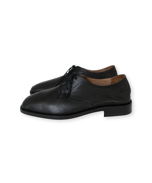 Nappa Leather Derby Shoes, Black