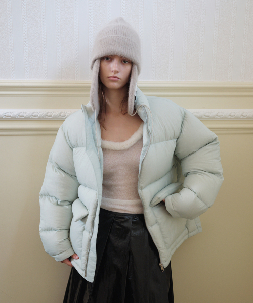 SHEER QUILTED DOWN JUMPER_LIGHT BLUE