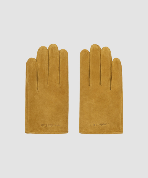 OVERDUE LAMBSKIN SUEDE GLOVES_CAMEL