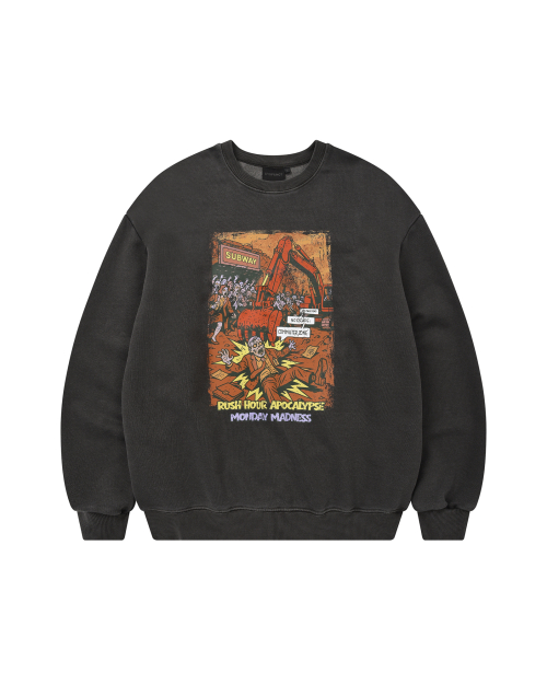APOCALYPSE PIGMENT SWEATSHIRT (CHARCOAL)