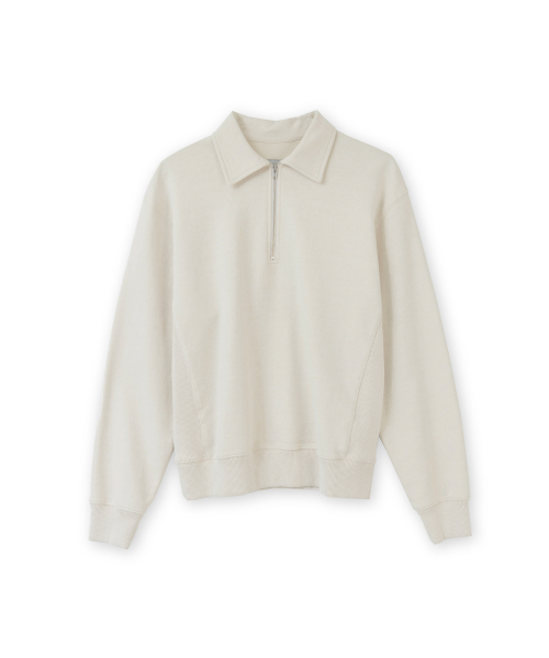 Свитшот W Washed на молнии, Ivory