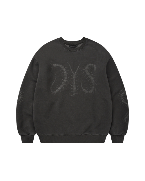 DYS CENTIPEDE PIGMENT SWEATSHIRT (CHARCOAL)