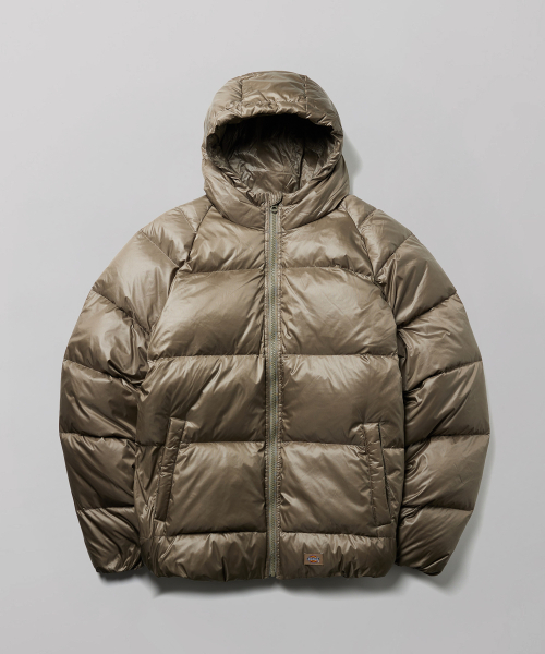 Плотный пуховик Block Khaki Gray