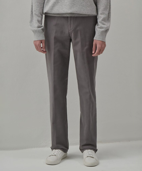 Стрейчевые зимние хлопковые слаксы Light Grey (GC5X21S032)