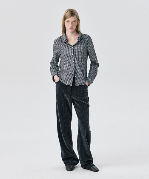 Corduroy Straight Pants_Dark Grey