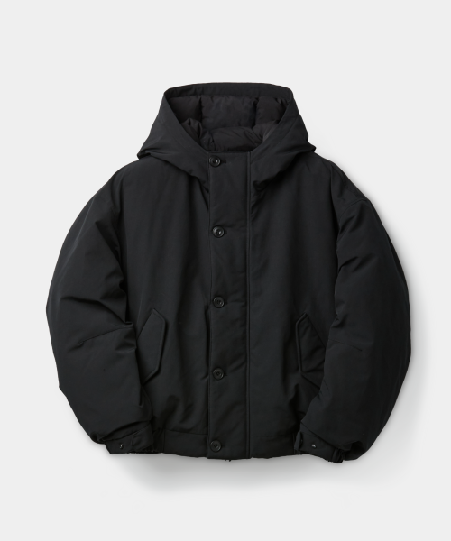 Button Duck Down Flight Bomber (Black)