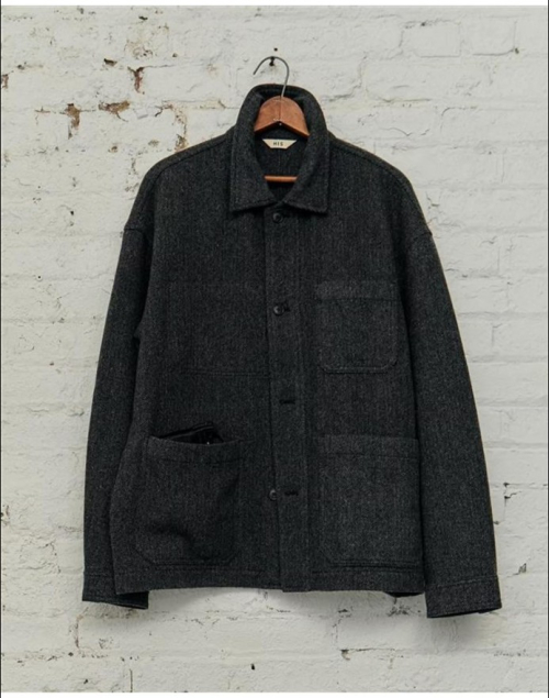 Шерстяной жакет с узором Charcoal Grey
