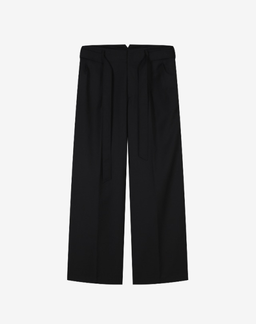 Брюки Maren с ремнем и защипами [Black]