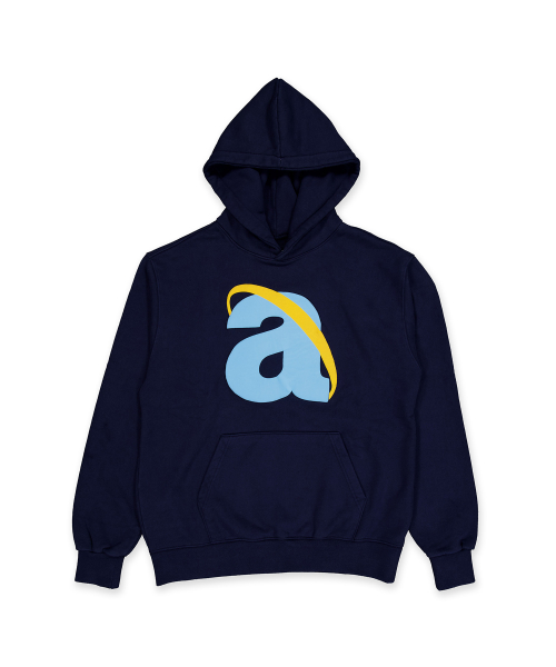 A.NET логотип тяжелый худи Navy