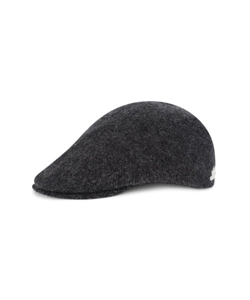Wool Flat Cap Charcoal