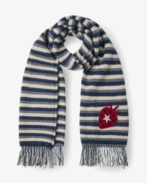 AEAE エーイーエーイー STRIPE TASSEL MUFFLER 에이이에이이(AEAE) STRIPE TASSEL MUFFLER [BLUE] - 사이즈 & 후기