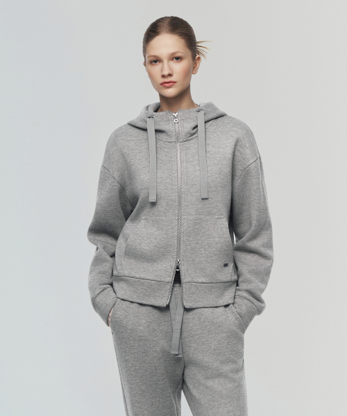 듀베티카() 올리볼라 풀집(멜란지 그레이)(여성 후드티) 상품 이미지