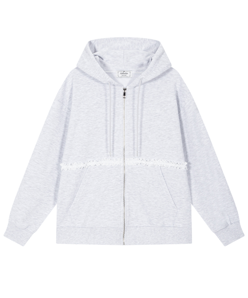 MERINGUE HOOD ZIP-UP-MELANGE
