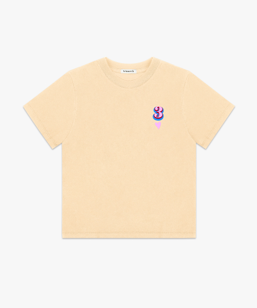 Tri / Heart T-shirt / Beige