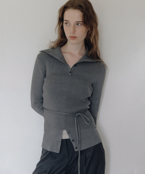 Preta golgi bustier knit (charcoal серый)