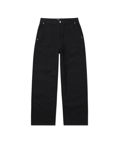 Классические хлопковые брюки оксфорд Relaxed Fit_FIT5 Black