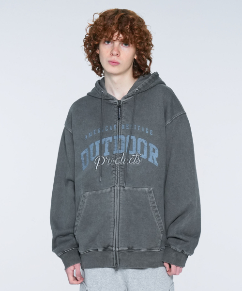 LETTERING LOGO ZIP-UP худи (CHARCOAL)