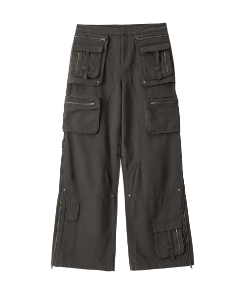 Lowrise Washed Curve Cargo брюки - KHAKI
