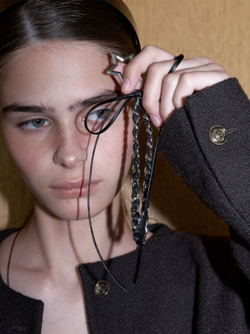 러브미몬스터() Star Leather Ribbon Chain Keyring (L253MSG010) 상품 이미지