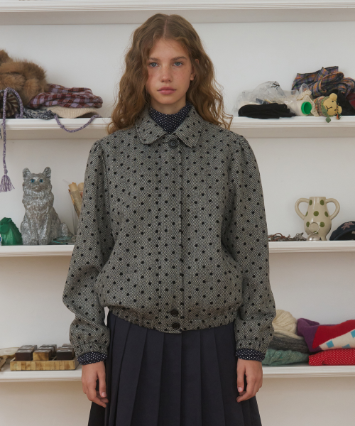Dotted Herringbone куртка, чёрный