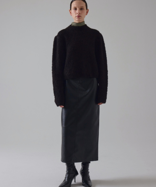 Bouclé Half-Neck Wool Свитер_Black
