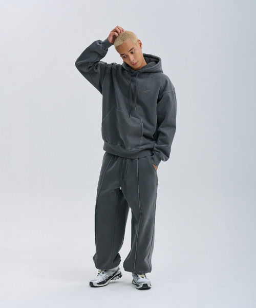 [SET] 피그먼트 래글런 후드티 셋업 (2color) ANZHD01 ANZLPT03