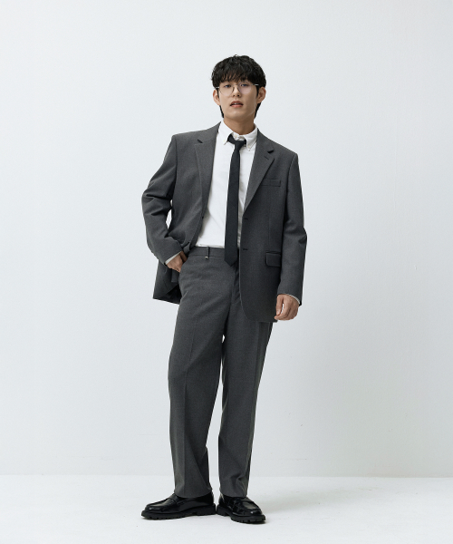 Пиджак semi-over basic suit серый MMFFMSJ-102GR