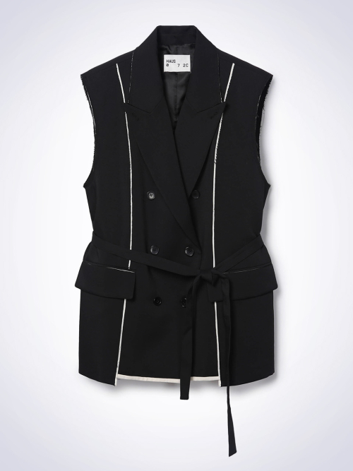 LINE TAILORED жилет чёрный