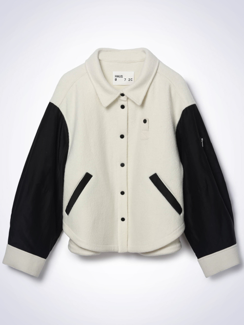 COLOR BLOCK SHIRTS куртка IVORY