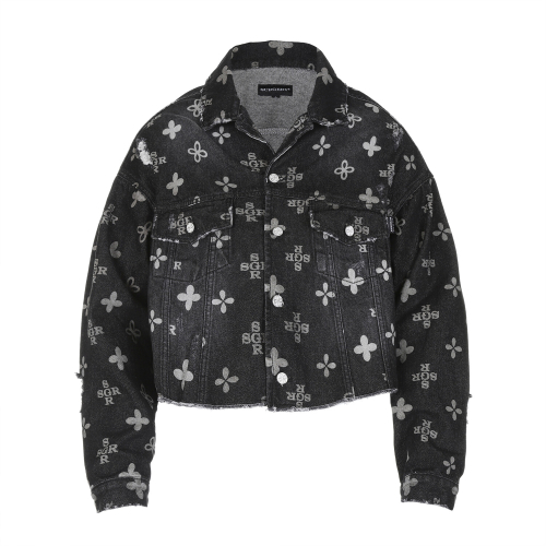 Monogram Clover Trucker Black Denim