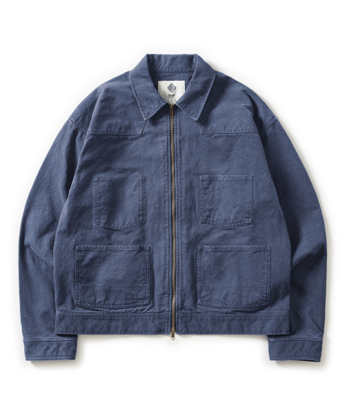 WASHED CANVAS WORK куртка (VINTAGE синий)