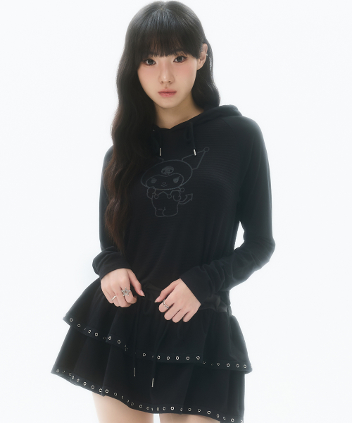 [KUROMI] LAYERED DRESS(BLACK)