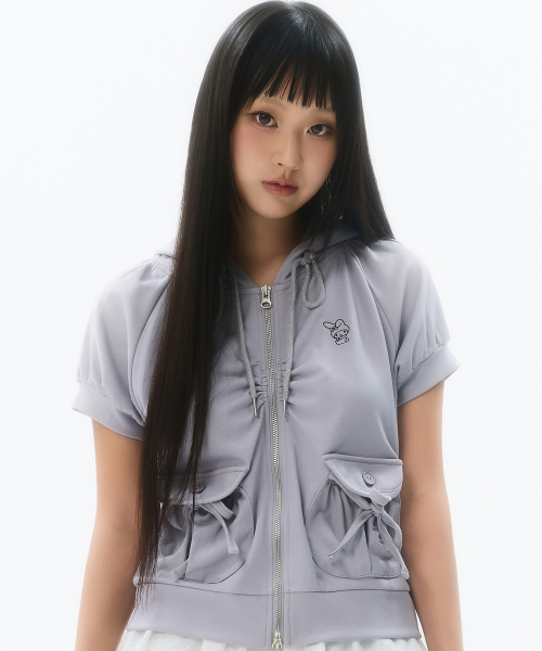 [MY MELODY] HOODED ZIPUP(GRAY)